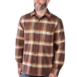Carhartt Rugged Flex Button Down Shirt Mens Size Large Plaid